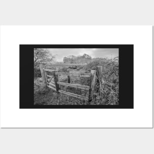 Wooden gate in the Norfolk countryside Posters and Art